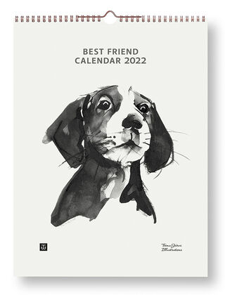 Teemu Järvi Illustrationen - Best-Friend Wandkalender für 2022 mit Illustrationen von lebhaften Hunden.