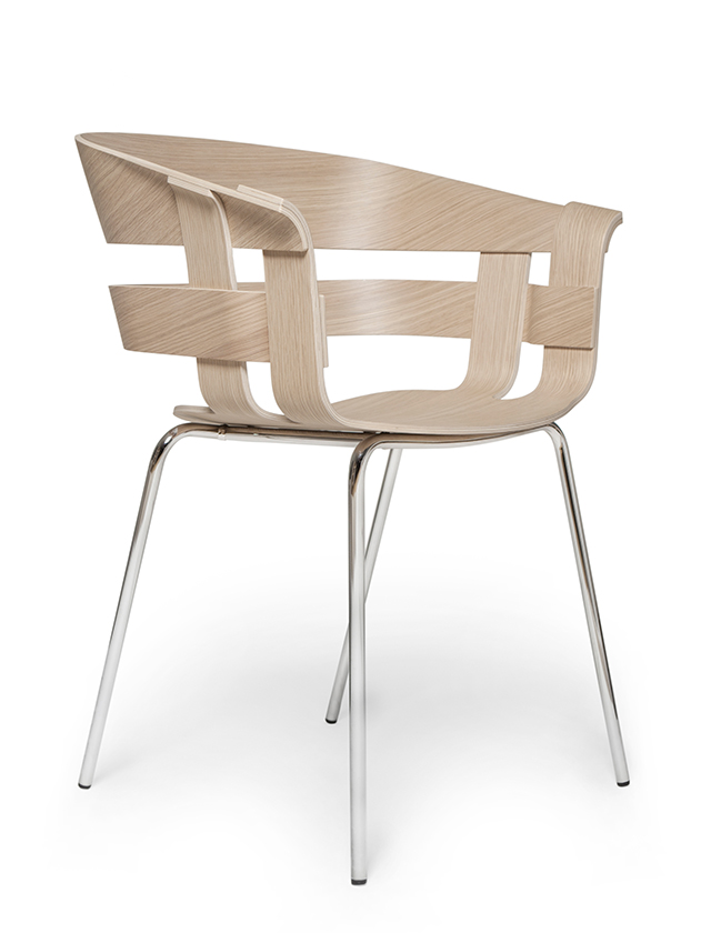 Wick Chair Armlehnstuhl aus Eichenholz mit verchromten Metallgestell von Design House Stockholm