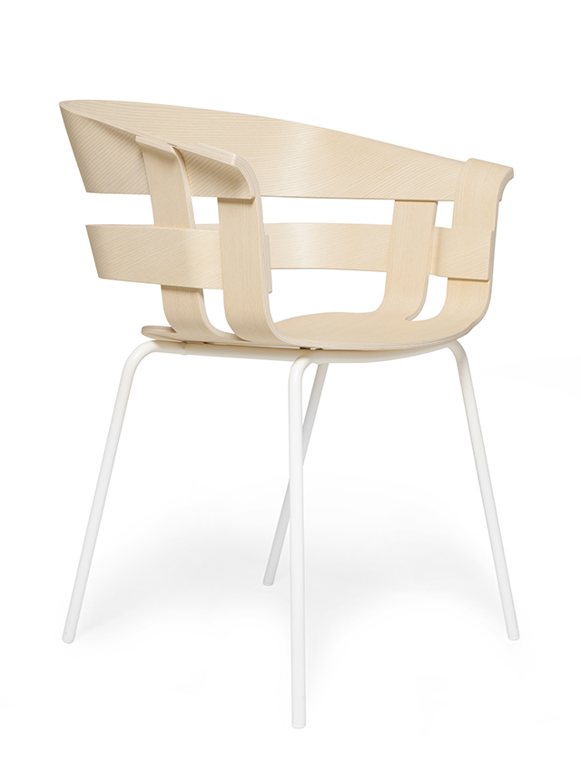 Wick Chair in Esche mit weißem Metallgestell von Design House Stockholm