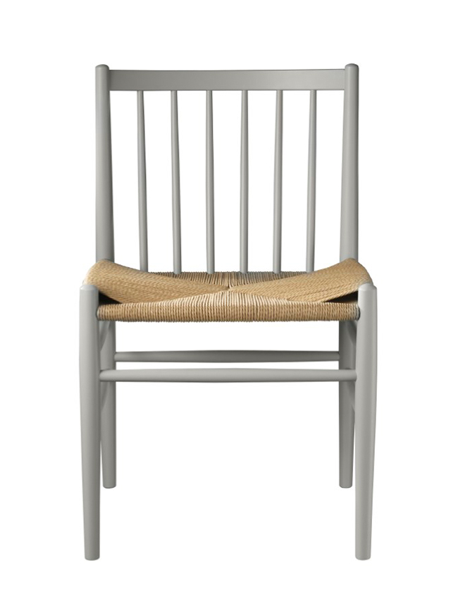J80 Dining Chair in Agate Grey Jørgen Bækmark für FDB Møbler aus lackiertem Buchenholz - Esszimmerstuhl Scaninavian Design