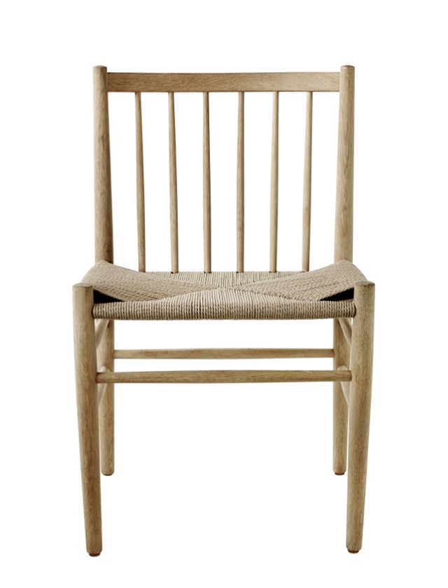 J80 Dining Chair in Oak Nature Lackiert Jørgen Bækmark für FDB Møbler - Esszimmerstuhl Scaninavian Design