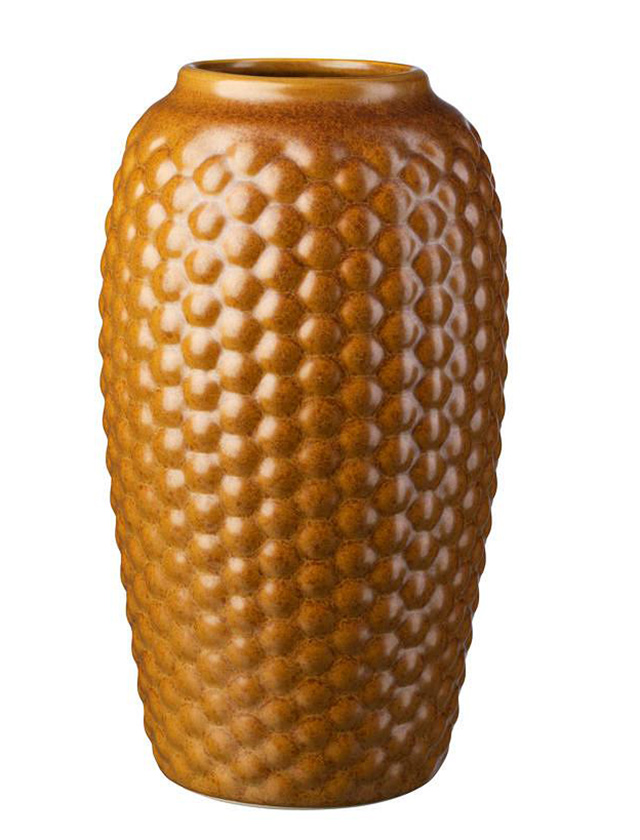 S8 Lupin Vase in Schmal mit einer Höhe von 44,5 cm ist in der attraktiven Farbe Golden Brown von FDB Møbler