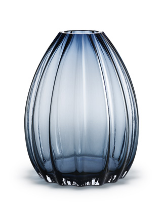 2Lips Vase aus mundgeblasenem Glas, blau