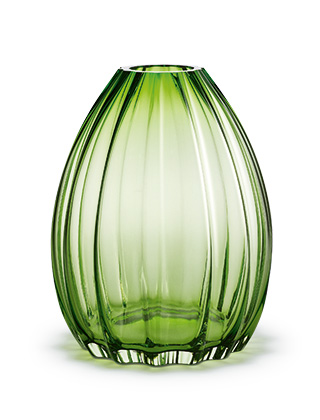 2Lips Vase aus mundgeblasenem Glas, grün