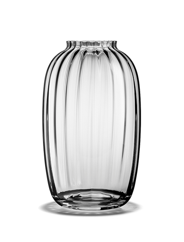 Primula Vase aus Klarglas von Holmegaard - Hohe mundgeblasene Glasvase - Höhe 25,5 cm