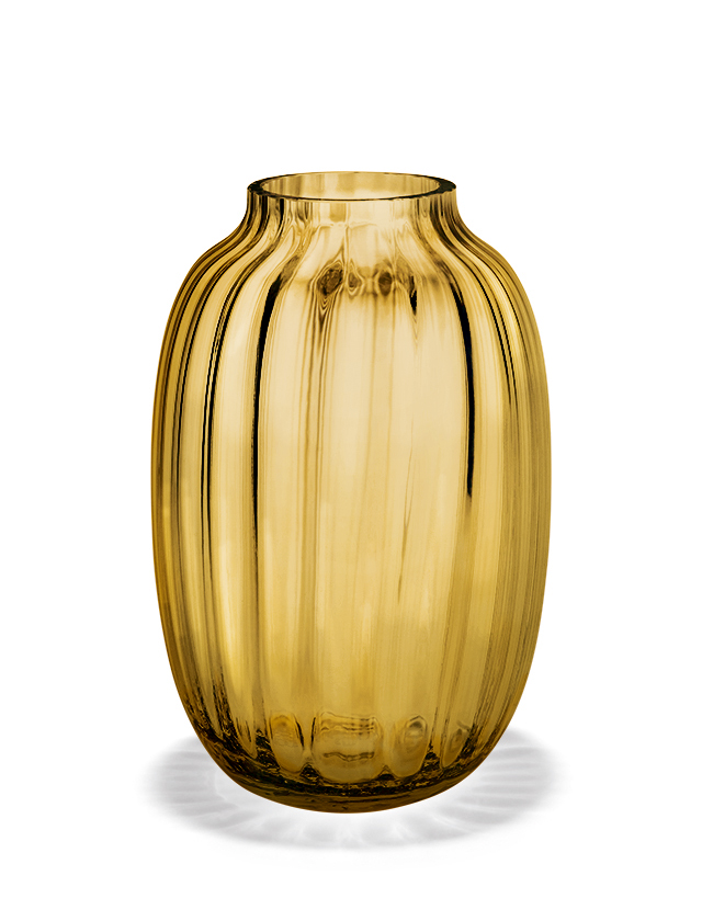Holmegaard Primula Vase in Amber - Glasvase 225 mm Höhe