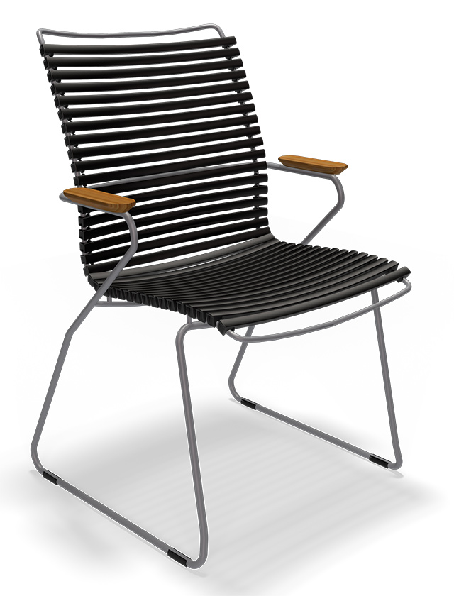 Click Dining Chair Tall Back in Black 20 - Design Gartenstuhl von HOUE