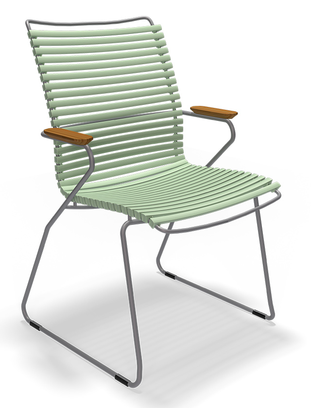 Click Dining Chair Tall Back in Dusty Green 76 - Design Gartenstuhl von HOUE