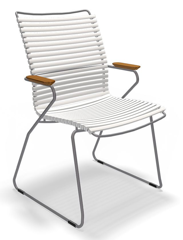 Click Dining Chair Tall Back in Muted White 25 - Design Gartenstuhl von HOUE