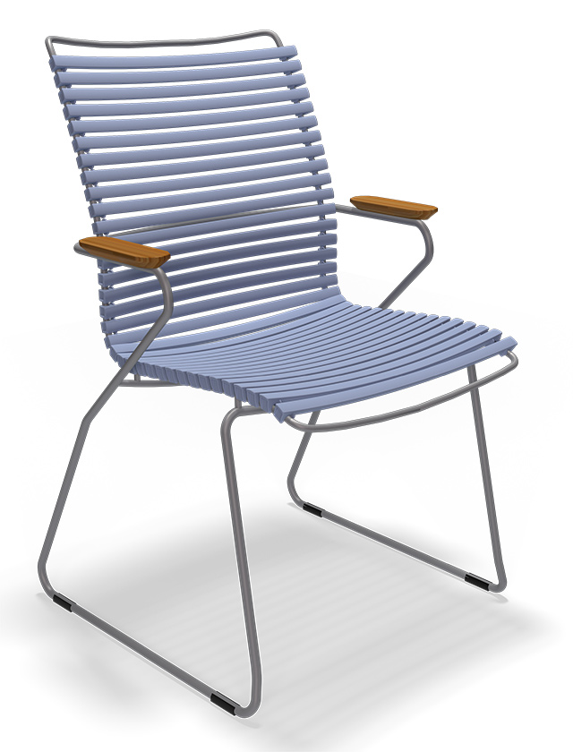 Click Dining Chair Tall Back in Pigeon Blue 82 - Design Gartenstuhl von HOUE