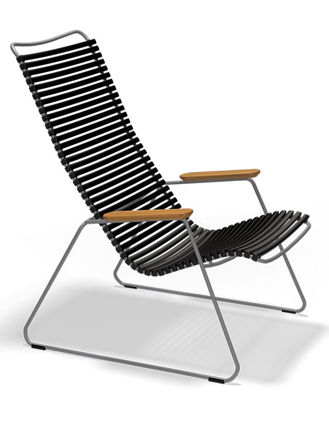 Click Loungesessel von HOUE in Black 20 - Outdoor Lounge Chair in Schwarz