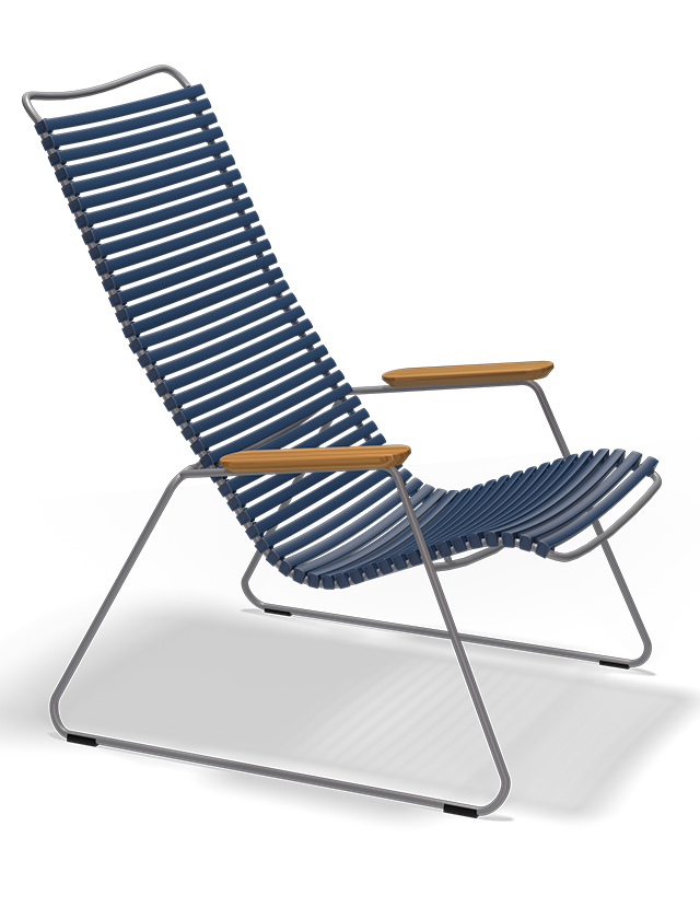 Click Loungesessel von HOUE in Dark Blue 91 - Outdoor Lounge Chair in Dunkelblau