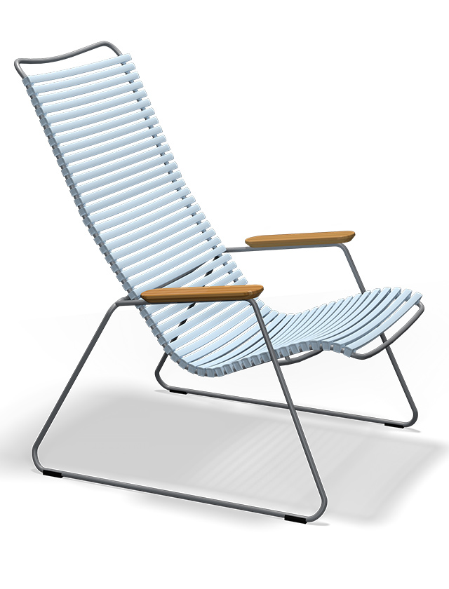 Click Loungesessel von HOUE in Dusty Light Blue 80 - Outdoor Lounge Chair in Staubblau