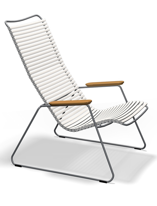 Click Loungesessel von HOUE in Muted White 25 - Outdoor Lounge Chair in Weiß