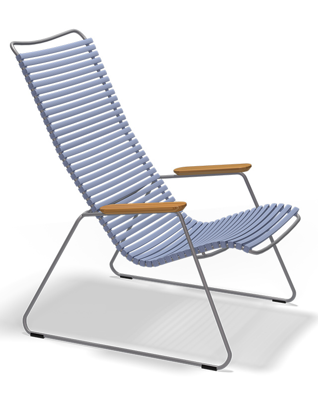 Click Loungesessel von HOUE in Petrol 77 - Outdoor Lounge Chair in Taubenblau