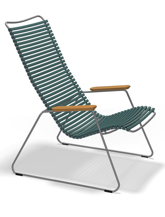 Click Loungesessel von HOUE in Pine Green 11 - Outdoor Lounge Chair in Kieferngrün