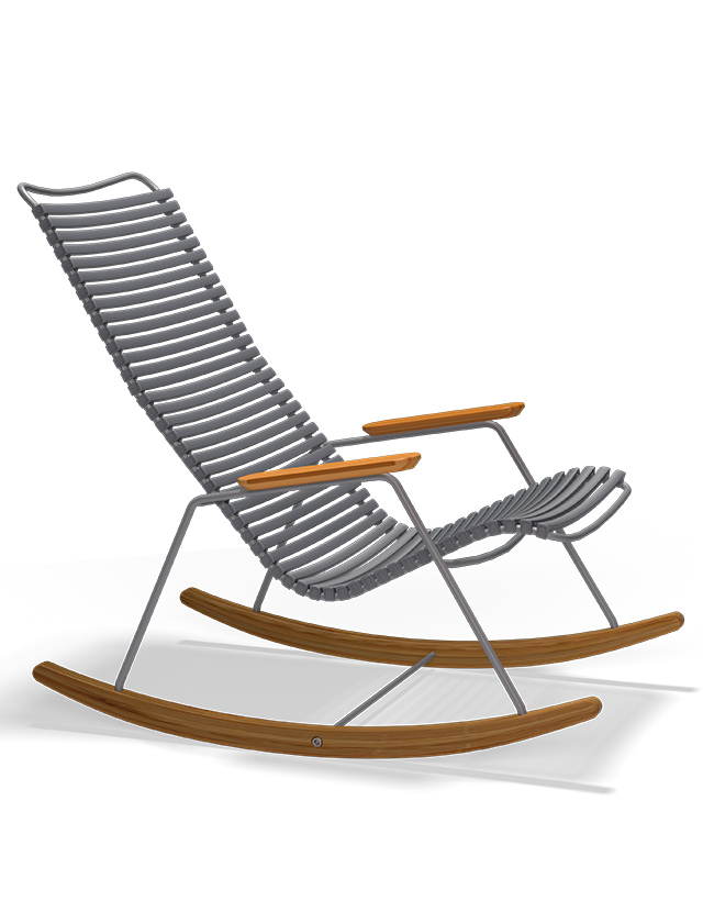 Click Rocking Chair in Dark Grey 70 - Outdoor Schaukelstuhl von HOUE