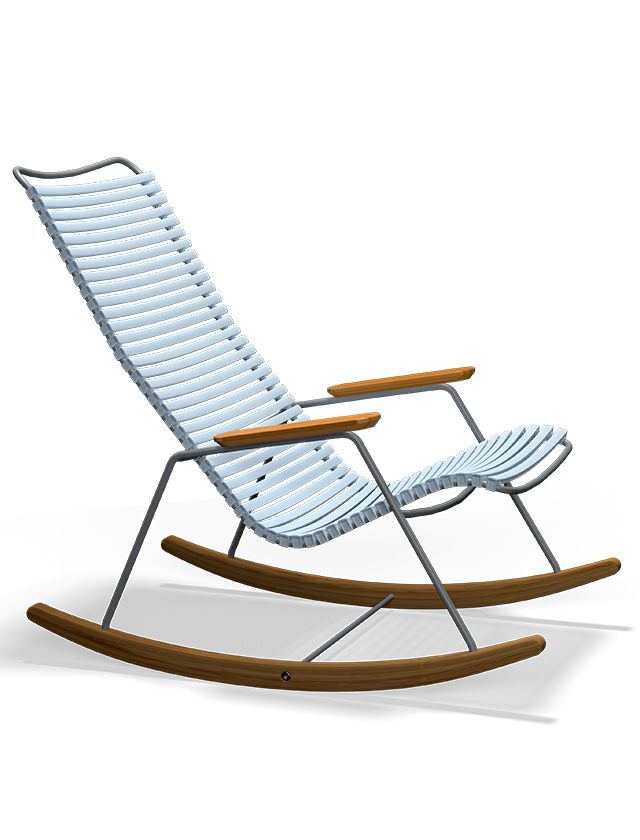 Click Rocking Chair in Dusty Light Blue 80 - Outdoor Schaukelstuhl von HOUE