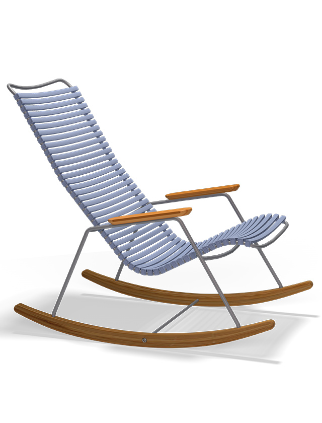Click Rocking Chair in Pigeon Blue 82 - Outdoor Schaukelstuhl von HOUE