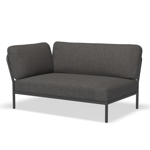 LEVEL Outdoor Lounge Sofa - Linke Seite in der Farbe Dark Grey - Basic