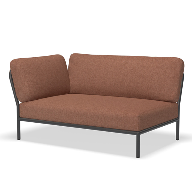 LEVEL Outdoor Lounge Sofa - Linke Seite in der Farbe Rust - Sunbrella Heritage