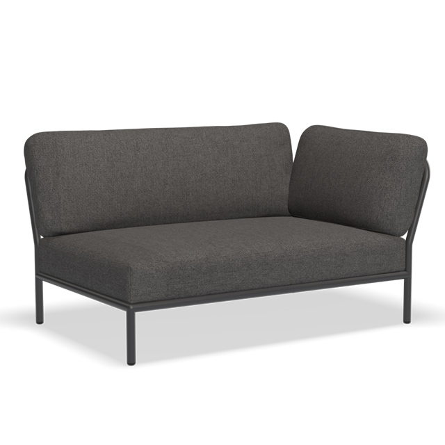 LEVEL Outdoor Lounge Sofa - Rechte Seite in der Farbe Dark Grey - Basic