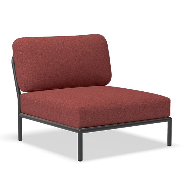 LEVEL Outdoor Lounge Sessel - in der Farbe Scarlet - Sunbrella Heritage