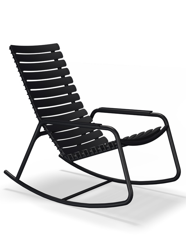 ReClips Schaukelstuhl in Black von HOUE - Outdoor Rocking Chair Schwarz