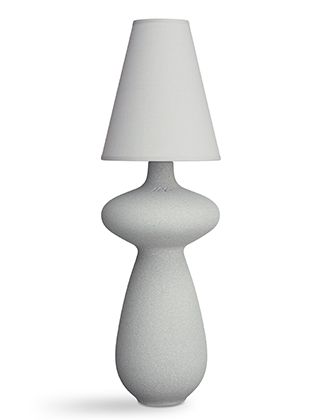Balustre Lampe von Kähler Design in der Farbe Marmorgrau - Höhe 560 mm