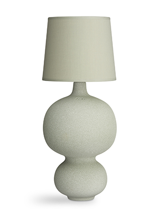 Balustre Lampe von Kähler Design in der Farbe Staubgrün - Höhe 470 mm
