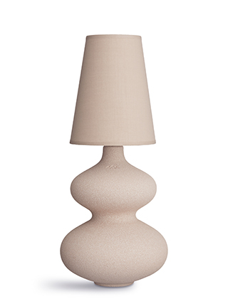 Balustre Lampe von Kähler Design in der Farbe Staubrosa - Höhe 435 mm