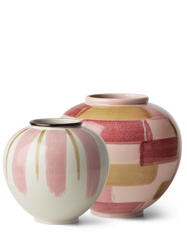 Canvas Vasen-Serie von Kähler Design im 2er-Set bestehenden aus Canvas Vase H15 und H20