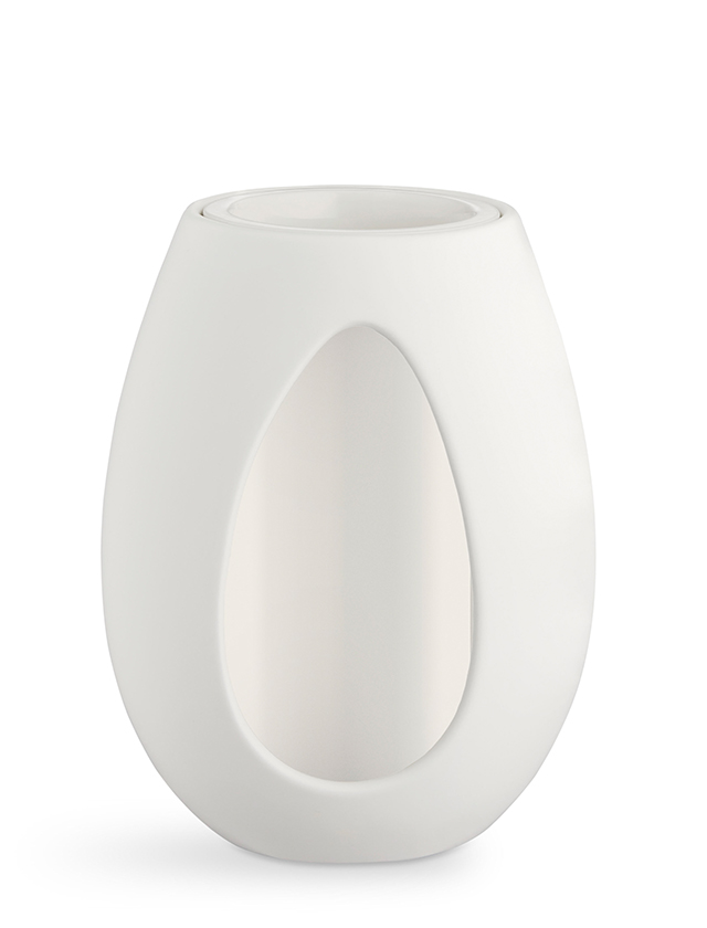 Kokong Vase & Kerzenhalter in Weiß von Kähler Design in der mittleren Größe