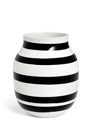 Omaggio-Vase in Schwarz von Kähler Design - mittlere Größe