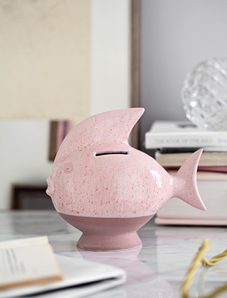 Sparedyr Spardose Fisch in Pink von Kähler Design