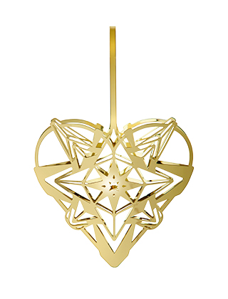 Karen Blixen Anhänger - Kleines Herz in Gold - Design von Zarah Voight