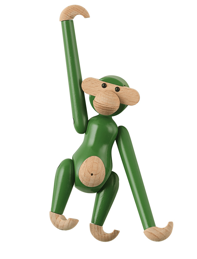 Der entzückende Affe Mini in Vintage Grün von Kay Bojesen - ein zeitloses Kunstwerk in Miniaturformat.