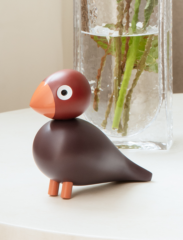 Singvogel Poppy - Vogel des Jahres 2022 von Kay Bojesen aus Buchenholz und handbemahlt - Limited Edition