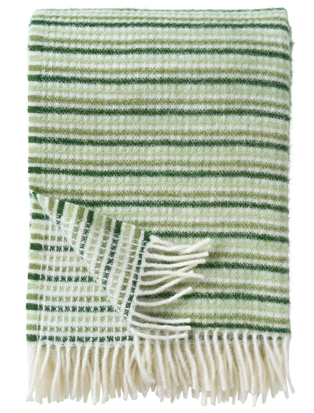 Tint Wolldecken aus 100% Lammwolle in Green von Klippan Yllefabrik