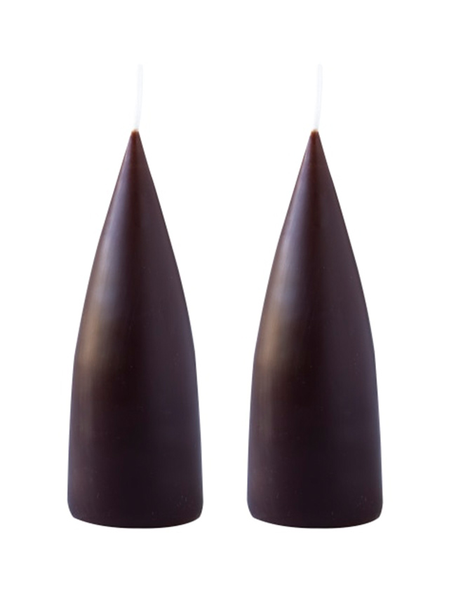 Konische Kerzen 16 cm in Schokoladenbraun / Chocolate Brown No.60 von KunstIndustrien