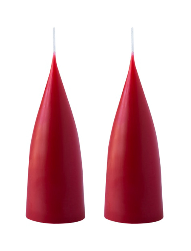 Konische Kerzen 16 cm in Dunkelrot / Dark Red No.11 von KunstIndustrien