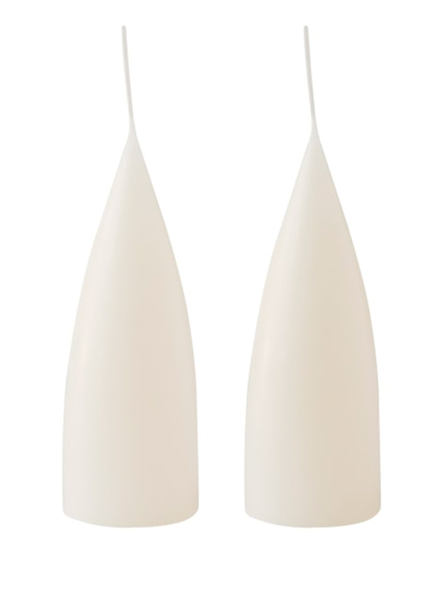 Konische Kerzen 16 cm in Weiss / White No.03 von KunstIndustrien