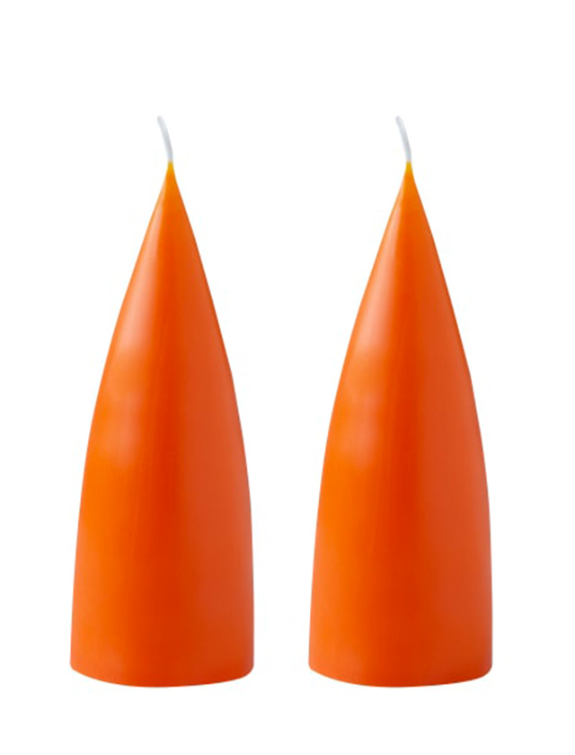 Konische Kerzen 16 cm in Orange / Orange No.41 von KunstIndustrien