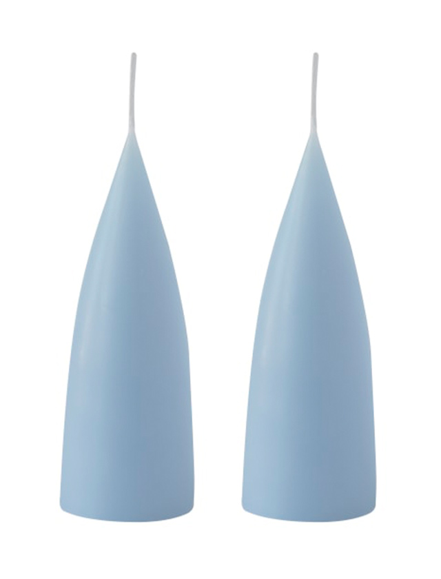 Konische Kerzen 16 cm in Pastelblau / Pastel Blue No.26 von KunstIndustrien