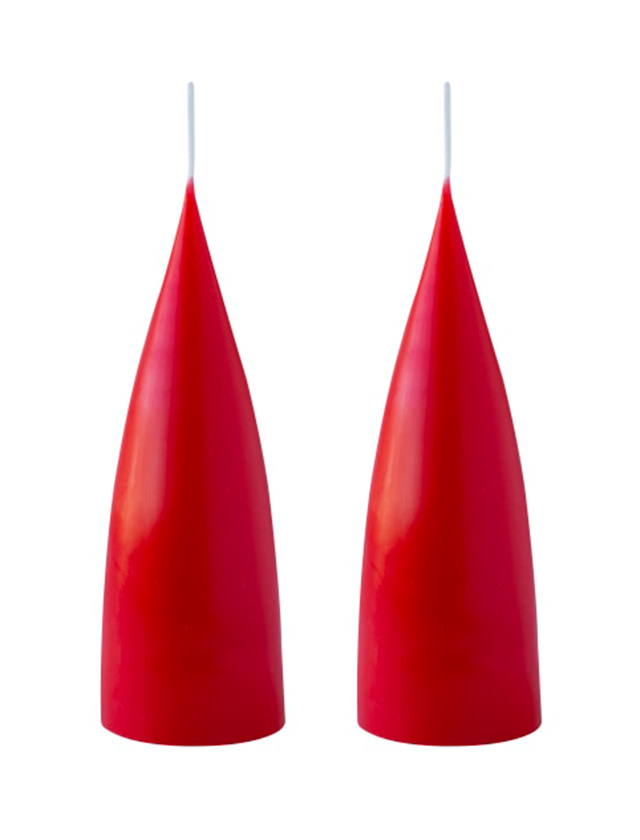 Konische Kerzen 16 cm in Rot / Red No.10 von KunstIndustrien