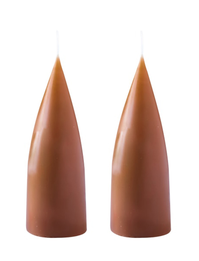 Konische Kerzen 16 cm in Terracotta / Terracotta No.48 von KunstIndustrien