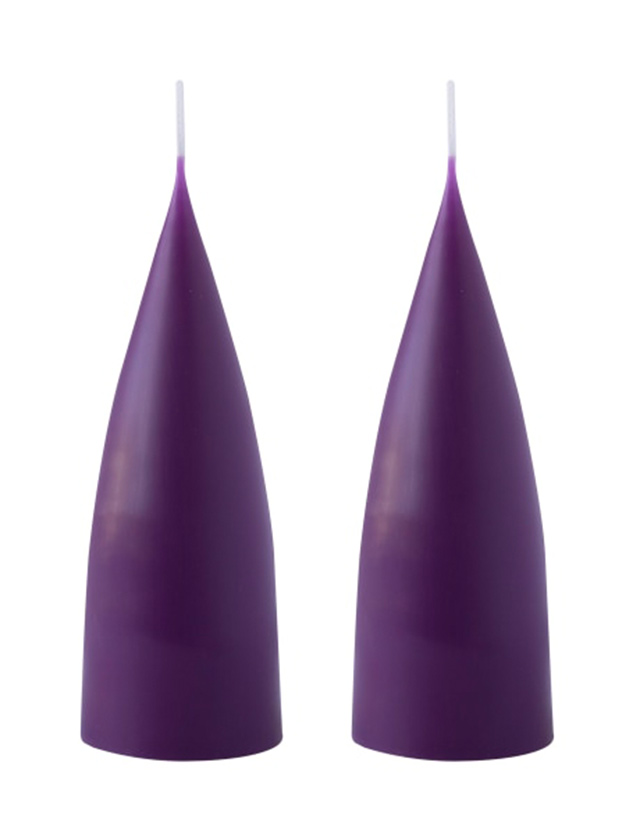 Konische Kerzen 16 cm in Lila / Violett No.77 von KunstIndustrien