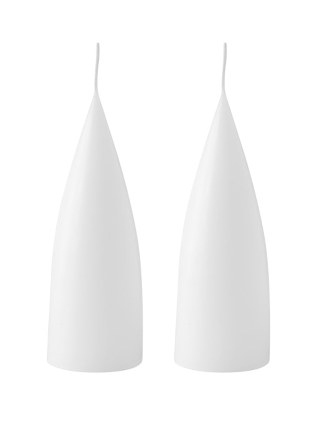 Konische Kerzen 16 cm in Weiss / White No.01 von KunstIndustrien