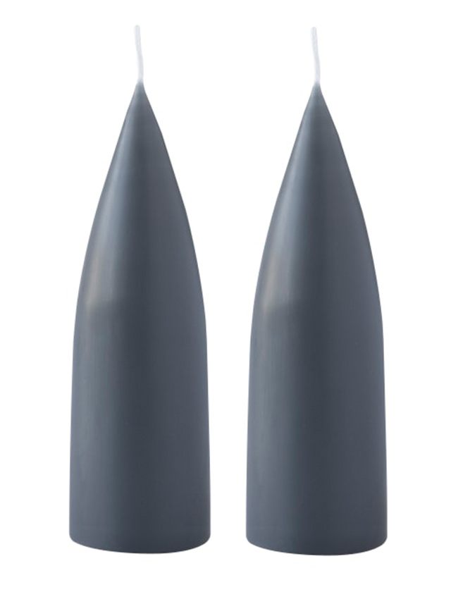 Konische Kerzen 20 cm in Anthrazit / Charcoal Grey No.92 von KunstIndustrien