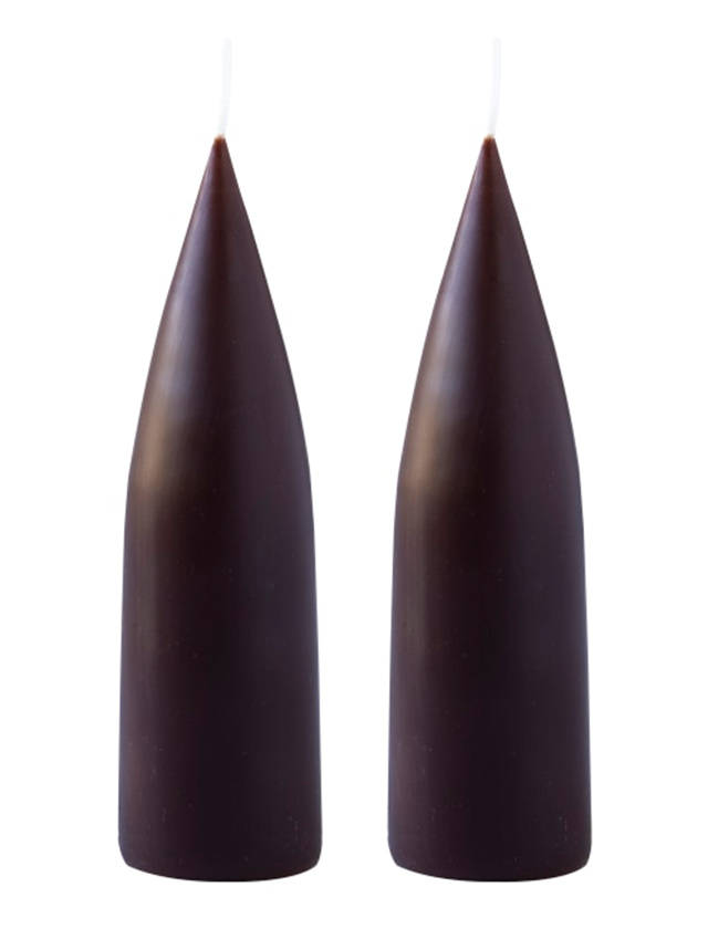 Konische Kerzen 20 cm in Schokoladenbraun / Chocolate Brown No.60 von KunstIndustrien